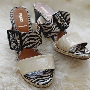 Fendi Patent Wedges
